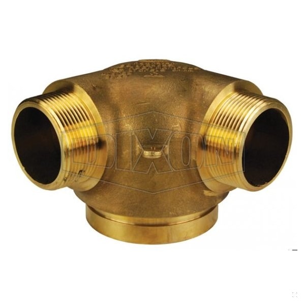 2-Way 90Deg Outlet, 6 x 2-1/2 in, Male NST, Brass, Domestic